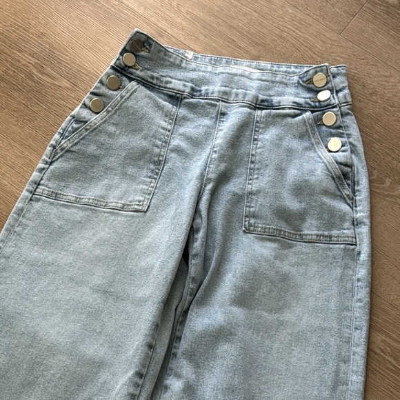 Lola Jeans Colette High Rise Wide Leg Jeans Light Blue 26 BNWT - Picture 5 of 13